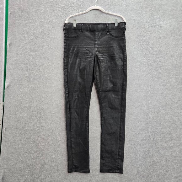 True Religion Women Jeans Large Black Jegging Skinny Mid Rise 28‎ in Inseam - Picture 1 of 13